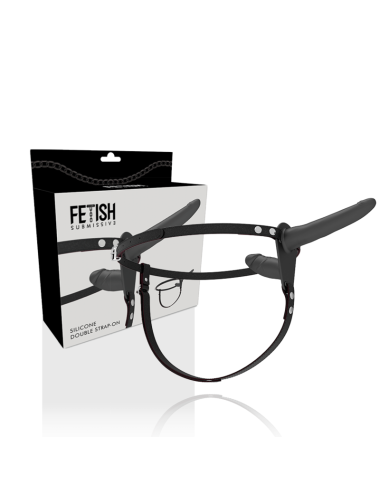 FETISH SUBMISSIVE HARNESS - DOBLE PENETRACIÓN NEGRO