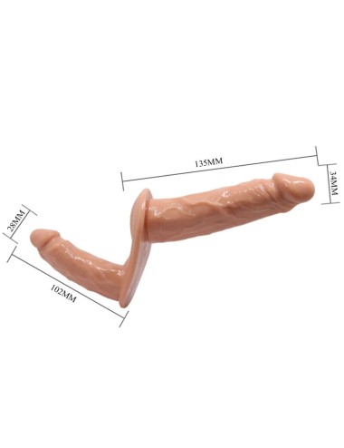 BAILE - ULTRA PASSIONATE HARNESS DILDOS DOBLES CON ARNÉS
