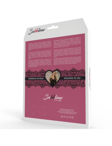 SUBBLIME - BABYDOLL WITH BOW AND FLORAL LACES RED S/M