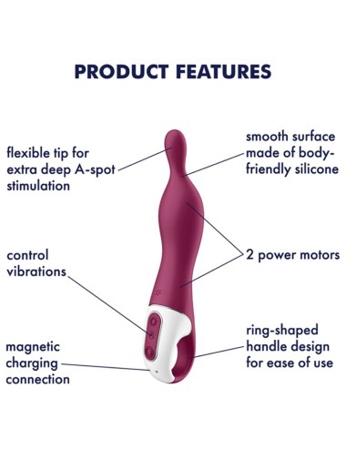 SATISFYER - AMAZING 1 VIBRADOR PUNTO A BERRY