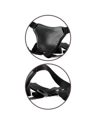 KING COCK - ELITE KIT ARNES AJUSTABLE DELUXE ANILLO CON TESTICULOS & DILDO 20.3 CM