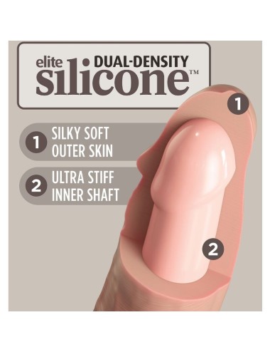 KING COCK - ELITE KIT ARNES AJUSTABLE DELUXE ANILLO CON TESTICULOS & DILDO 20.3 CM