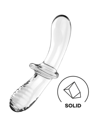 SATISFYER - DOUBLE CRYSTAL DILDO TRANSPARENTE