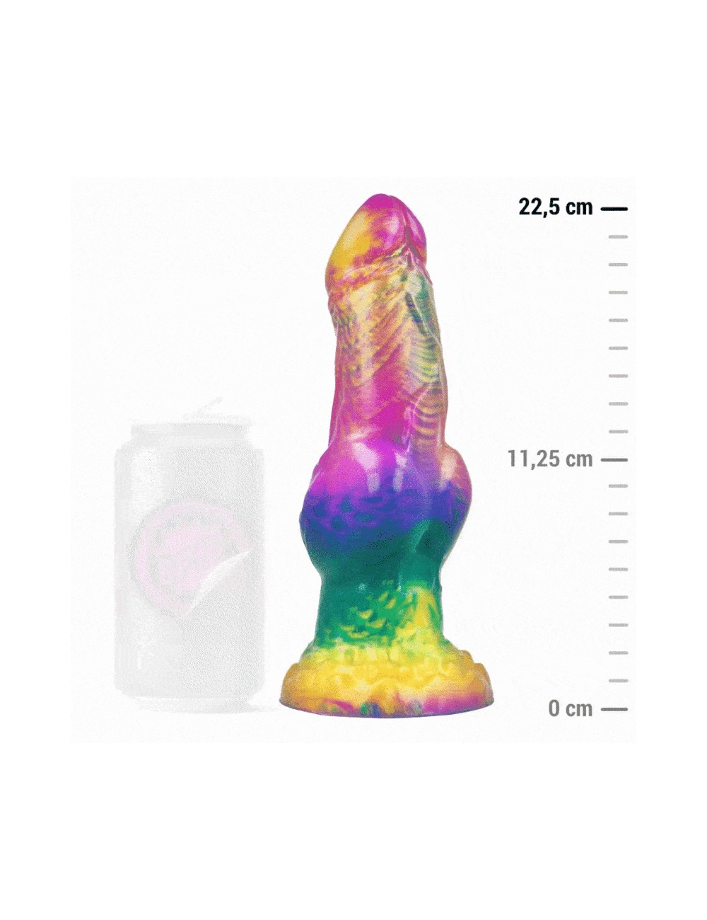 EPIC - IRIS DILDO CON TESTÍCULOS ARCOÍRIS DE PLACER