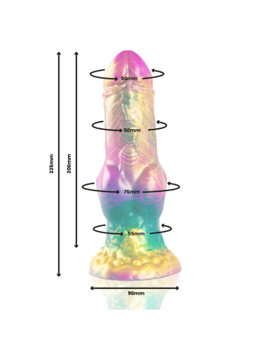 EPIC - IRIS DILDO CON TESTÍCULOS ARCOÍRIS DE PLACER