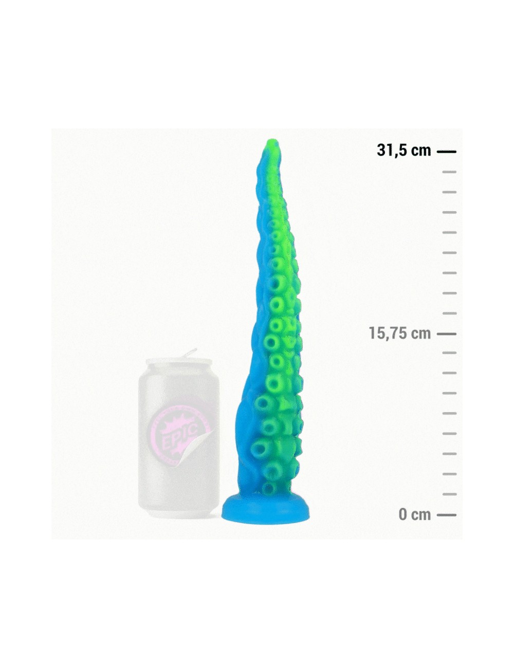 EPIC - SCYLLA DILDO TENTÁCULO FINO FLUORESCENTE TAMAÑO GRANDE