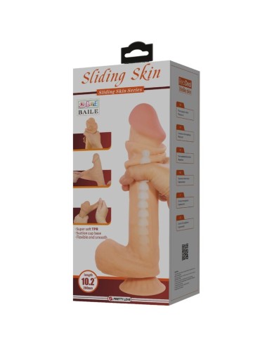 PRETTY LOVE - SLIDING SKIN SERIES DILDO REALÍSTICO CON VENTOSA PIEL DESLIZANTE 26 CM