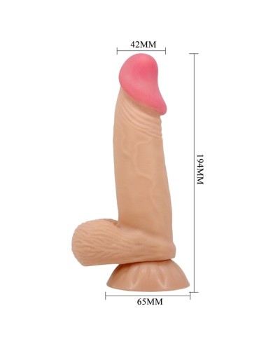 PRETTY LOVE - SLIDING SKIN SERIES DILDO REALÍSTICO CON VENTOSA PIEL DESLIZANTE 19.4 CM