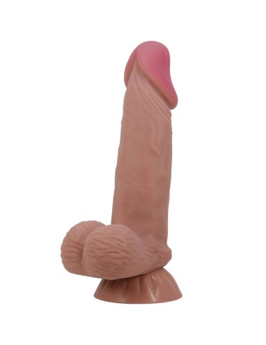 PRETTY LOVE - SLIDING SKIN SERIES DILDO REALÍSTICO CON VENTOSA PIEL DESLIZANTE MORENO 19.4 CM