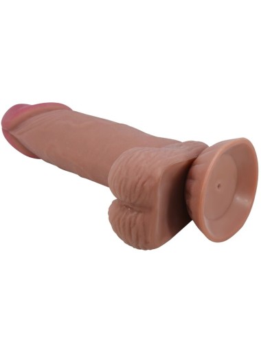 PRETTY LOVE - SLIDING SKIN SERIES DILDO REALÍSTICO CON VENTOSA PIEL DESLIZANTE MORENO 19.4 CM