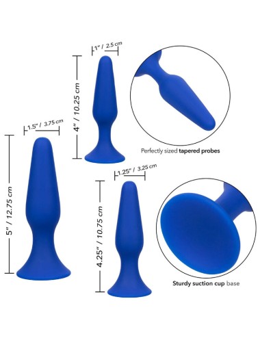 ADMIRAL - KIT 3 PLUG ANAL AZUL