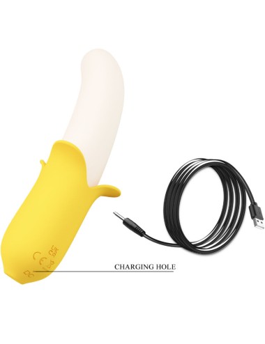 PRETTY LOVE - BANANA GEEK SUPER POWER 7 VIBRACIONES UP&DOWN SILICONA NEGRO