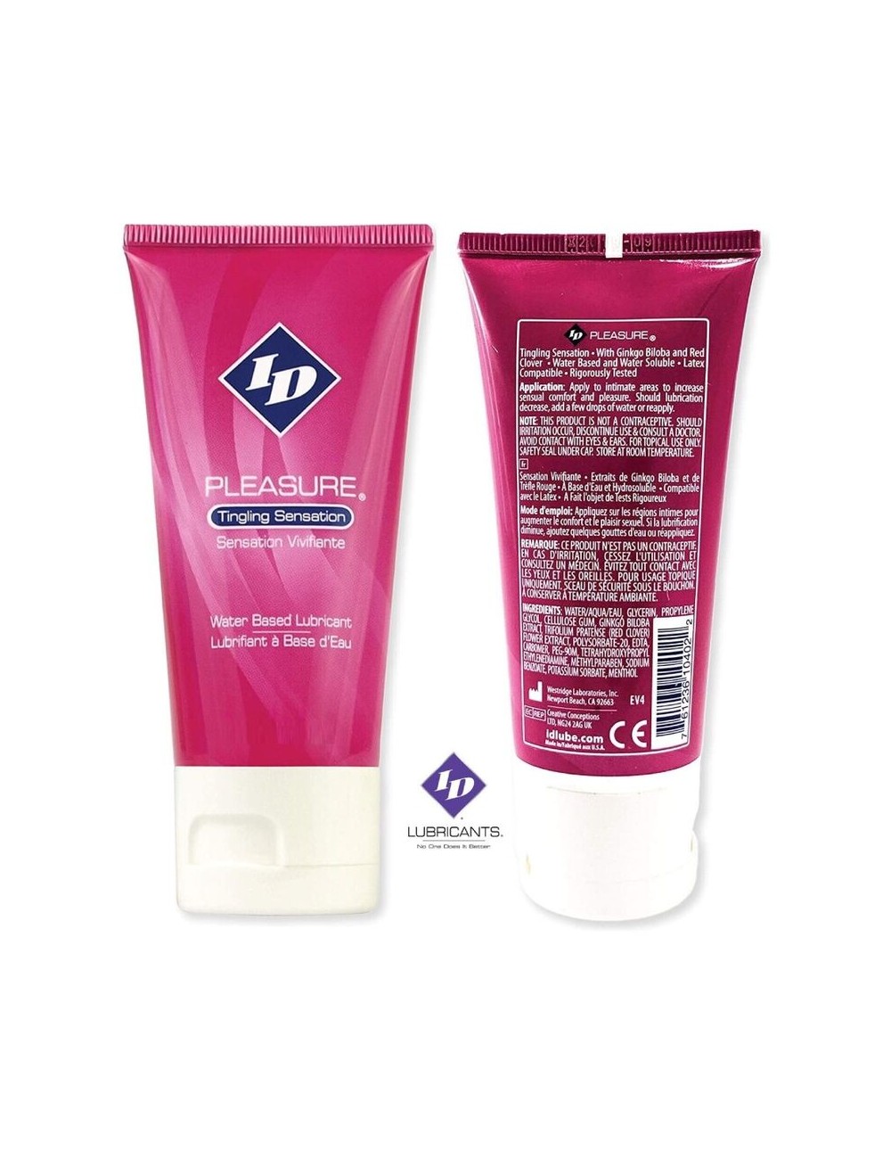 ID PLEASURE - LUBRICANTE BASE AGUA TINGING SENSATION TRAVEL TUBE 60 ML ID PLEASURE - LUBRICANTE BASE AGUA TINGING SENSATION TRAVEL TUBE 60 ML