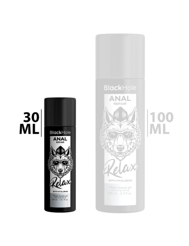 BLACK HOLE - ANAL REPAIR BASE AGUA RELAX CON HYALURON 30 ML