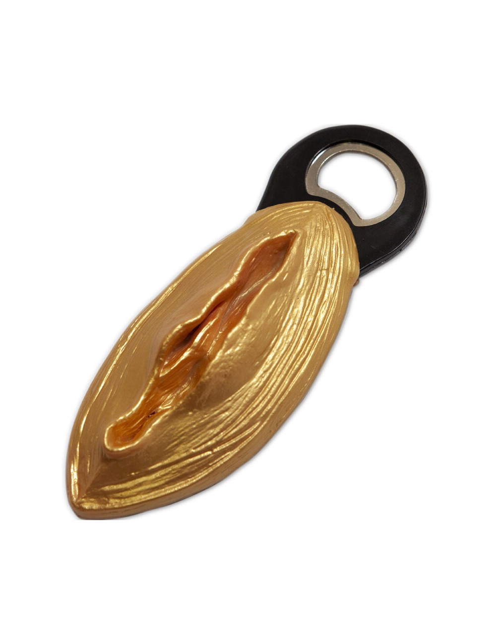DIABLO PICANTE - ABRIDOR CON FORMA VAGINA DORADO DIABLO PICANTE - ABRIDOR CON FORMA VAGINA DORADO