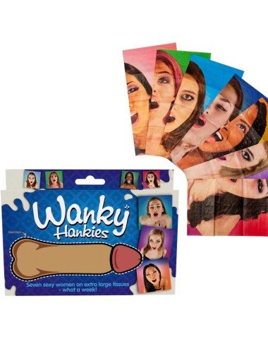 SPENCER & FLEETWOOD - WANKY HANKIES 7 PAÑUELOS EXTRA GRANDES MUJERES