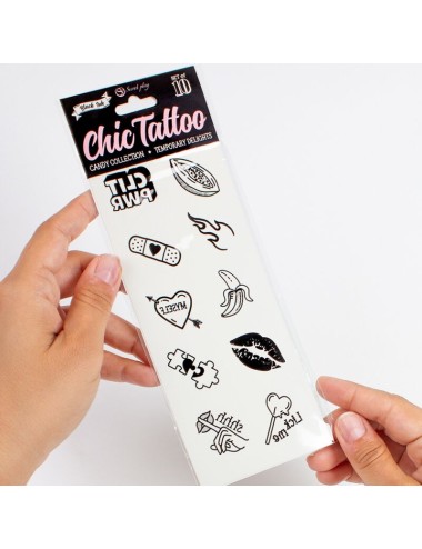 SECRET PLAY - SET DE 10 TATTOOS TEMPORALES CANDY COLLECTION