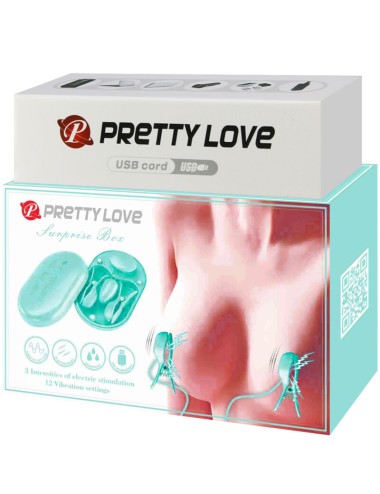 PRETTY LOVE - SURPRISE BOX PINZAS ELECTRO ESTIMULACION AZUL