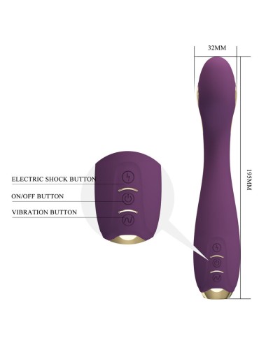 PRETTY LOVE - HECTOR VIBRADOR ELECTROSHOCK POR CONTROL POR APP LILA