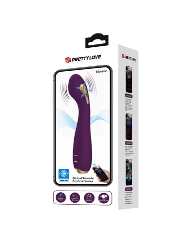 PRETTY LOVE - HECTOR VIBRADOR ELECTROSHOCK POR CONTROL POR APP LILA