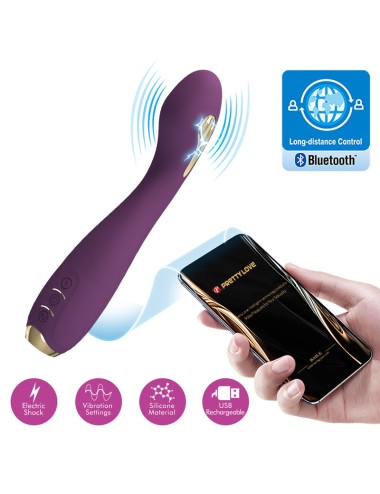 PRETTY LOVE - HECTOR VIBRADOR ELECTROSHOCK POR CONTROL POR APP LILA