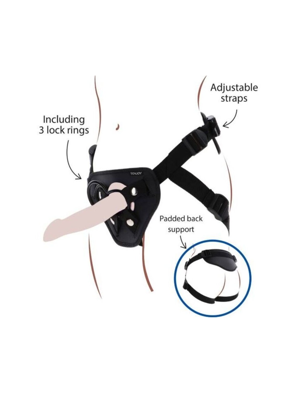 GET REAL - STRAP-ON DELUXE HARNES NEGRO