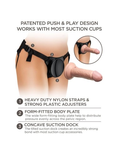 KING COCK - ELITE ARNES AJUSTABLE PARA PRINCIPIANTES CON DILDO 15.2 CM