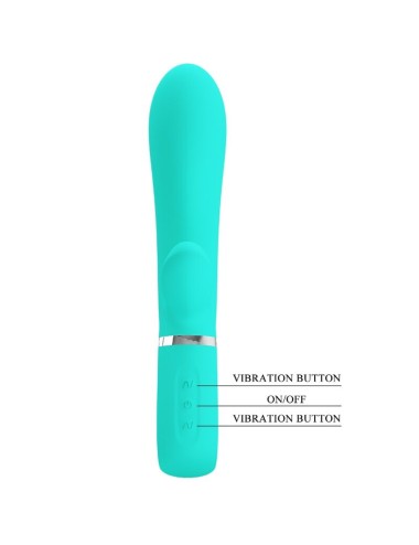 PRETTY LOVE - THOMAS VIBRADOR PUNTO G MULTIFUNCIÓN VERDE AGUA