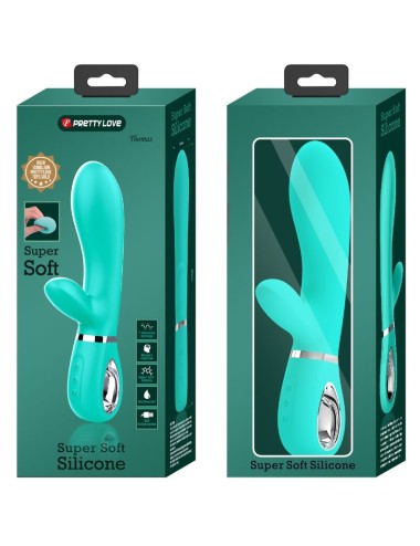 PRETTY LOVE - THOMAS VIBRADOR PUNTO G MULTIFUNCIÓN VERDE AGUA