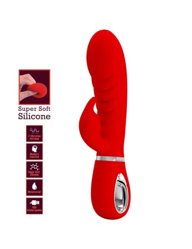 PRETTY LOVE - PRESCOTT VIBRADOR PUNTO G MULTIFUNCIÓN ROJO