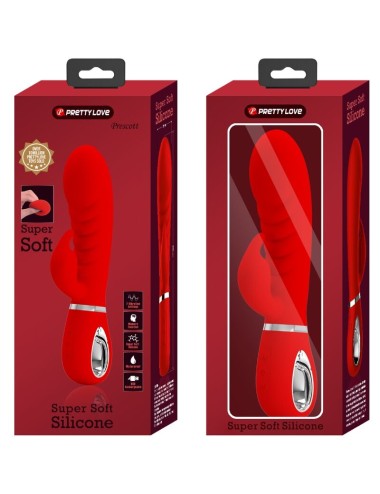 PRETTY LOVE - PRESCOTT VIBRADOR PUNTO G MULTIFUNCIÓN ROJO
