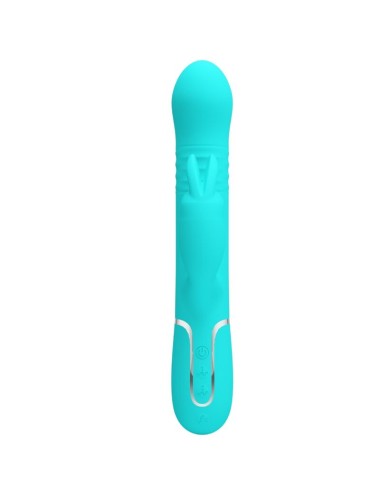 PRETTY LOVE - VIBRADOR COALE RABBIT PERLAS VERDE AGUA