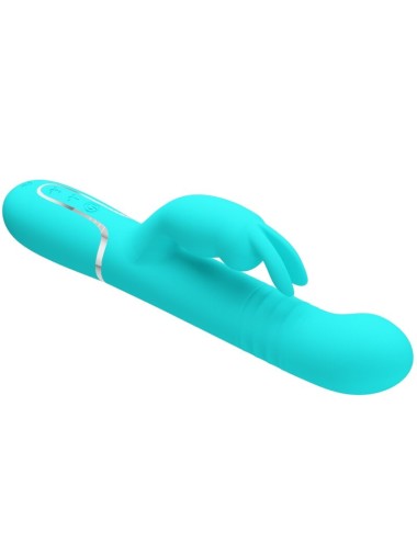 PRETTY LOVE - VIBRADOR COALE RABBIT PERLAS VERDE AGUA