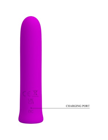 PRETTY LOVE - CURTIS MINI VIBRADOR SUPER POWER 12 VIBRACIONES SILICONA VIOLETA