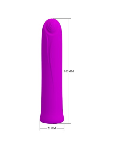 PRETTY LOVE - CURTIS MINI VIBRADOR SUPER POWER 12 VIBRACIONES SILICONA VIOLETA