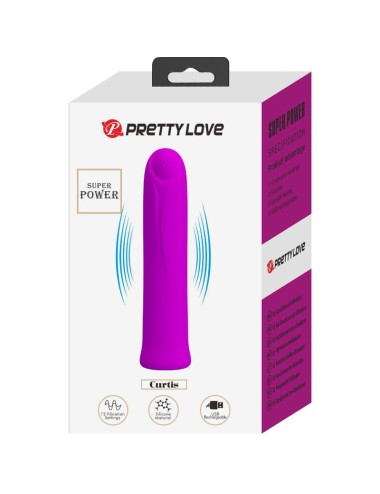 PRETTY LOVE - CURTIS MINI VIBRADOR SUPER POWER 12 VIBRACIONES SILICONA VIOLETA