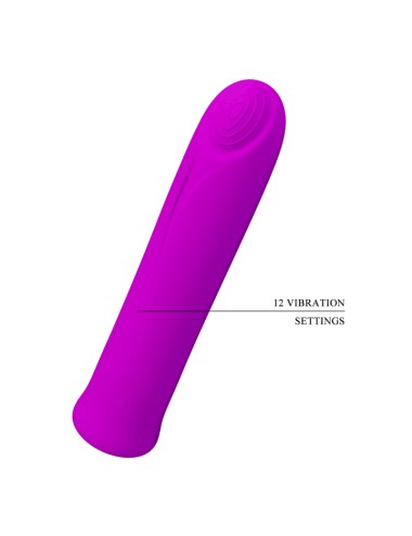 PRETTY LOVE - CURTIS MINI VIBRADOR SUPER POWER 12 VIBRACIONES SILICONA VIOLETA