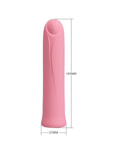 PRETTY LOVE - CURTIS MINI VIBRADOR SUPER POWER 12 VIBRACIONES SILICONA ROSA