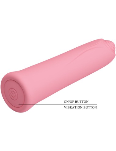 PRETTY LOVE - CURTIS MINI VIBRADOR SUPER POWER 12 VIBRACIONES SILICONA ROSA