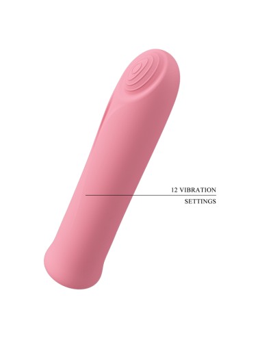 PRETTY LOVE - CURTIS MINI VIBRADOR SUPER POWER 12 VIBRACIONES SILICONA ROSA