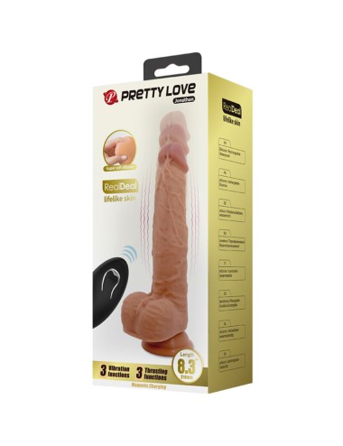 PRETTY LOVE - JONATHAN DILDO SILICONA 3 VIBRACIONES + 3 MEDIDAS INSERCIÓN CONTROL REMOTO 21 CM