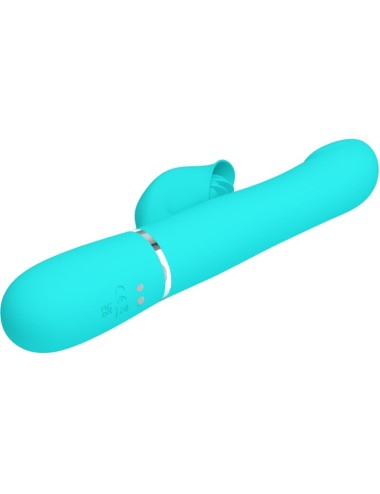 PRETTY LOVE - VIBRADOR RABBIT PERLAS VERDE AGUA