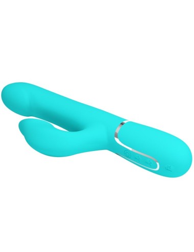 PRETTY LOVE - VIBRADOR RABBIT PERLAS VERDE AGUA