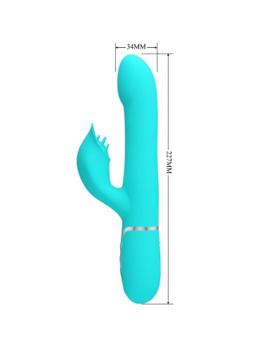 PRETTY LOVE - VIBRADOR RABBIT PERLAS VERDE AGUA