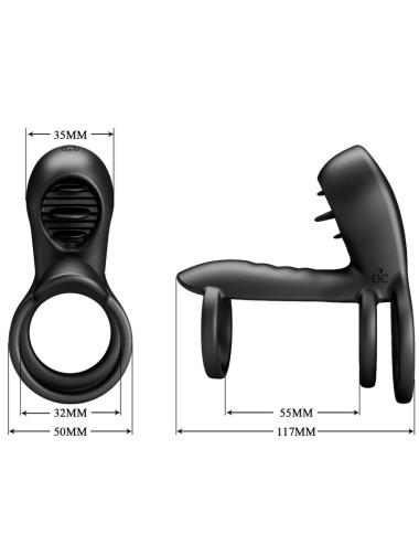 PRETTY LOVE - JAMMY FUNDA DE PENE 12 VIBRACIONES CON LENGUA RECARGABLE SILICONA