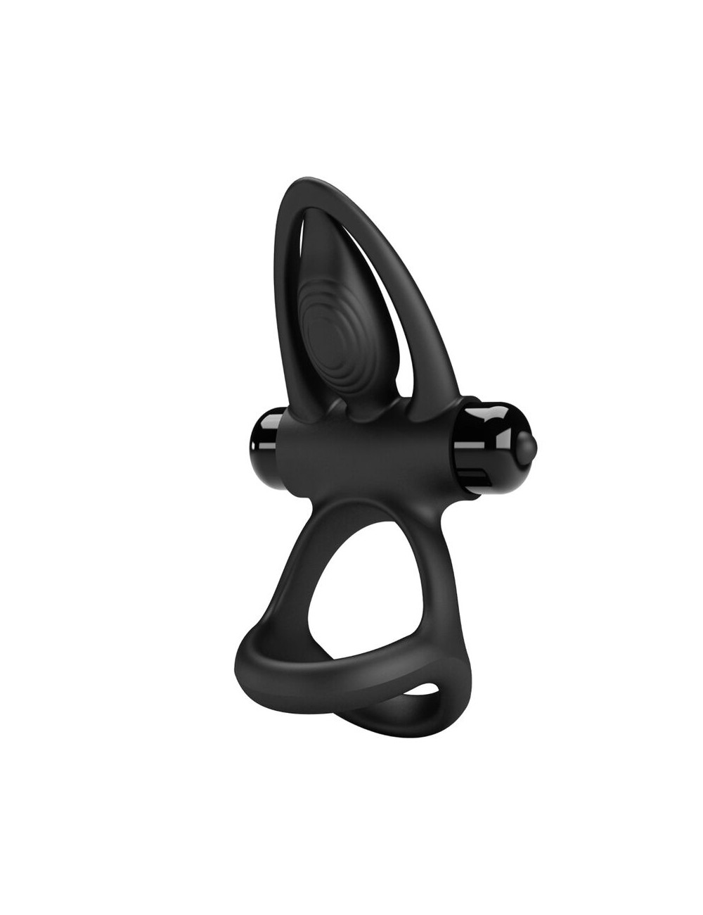 PRETTY LOVE - ANILLO VIBRADOR 10 VIBRACIONES SILICONA NEGRO