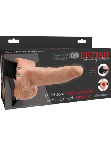 FETISH FANTASY SERIES - ARNES AJUSTABLE CONTROL REMOTO PENE REALISTICO CON TESTICULOS RECARGABLE Y VIBRADOR 15 CM