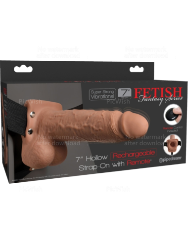 FETISH FANTASY SERIES - ARNES AJUSTABLE PENE REALISTICO CON TESTICULOS RECARGABLE Y VIBRADOR 17.8 CM