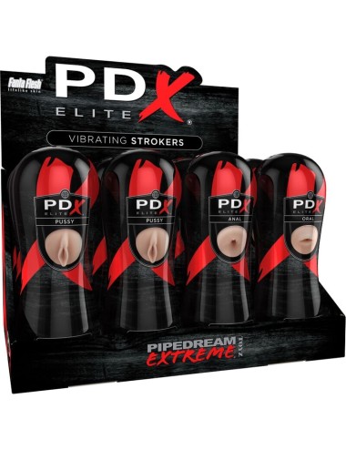 PDX ELITE - SET MASTURBADOR STROKER 12 UNIDADES: 6X VAGINA