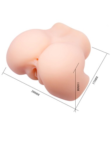 CRAZY BULL - VAGINA Y ANO REALISTICOS DOBLE VIBRACION